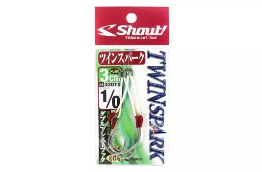 Shout 320-TS Twin Spark Оснастка Вспомогательные Крючки 3 см Размер 1/0 (9372)