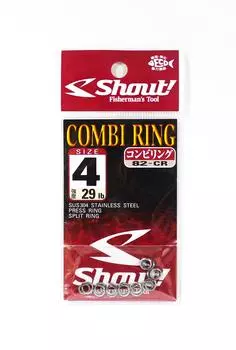 Shout 82-CR Combi Ring Разъемное кольцо со сплошным кольцом, размер 4, 29 фунтов (3034)