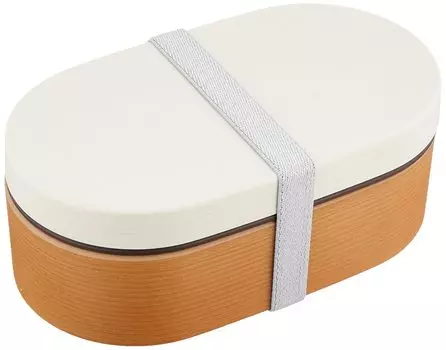 Showa Lunch Rice Wood Oval Clean Сделано в Японии 4979544 Коробка, не прилипает, Зерно, Смола, Бенто, Белый, Пальто, Можно использовать в микроволновой печи/мыть в посудомоечной машине, 600 мл, Для мужчин, белый
