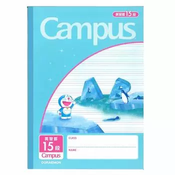 Showa Note Doraemon Campus Purpose B5 English Study 15 10 Book Blue Note, Size, Ruler, Tiers, Pack, DCC-F1510