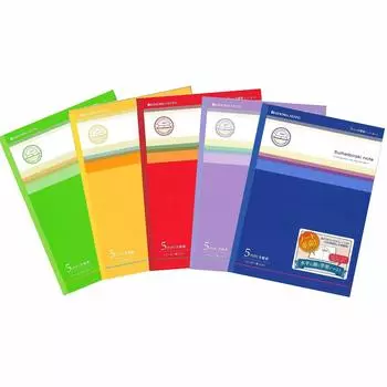 Showa Note Study Горизонтальное открытие 5 мм 5 цветов B5 098900M03 Книга, блокнот, сетки, набор,