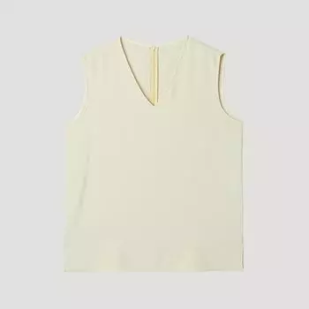 [shs Miss] Блузка без рукавов с V-образным вырезом Swwblp22030 фунтов light beige/55