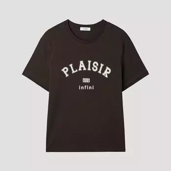 [shs Miss] CoTTon LeTTering ShorT Sleeve T shirT swjTsp22040 Br Braun/55