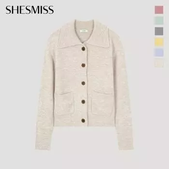 Shs Miss Knit воротник кардиган с пуговицами Sskcdo42680 creamy/55