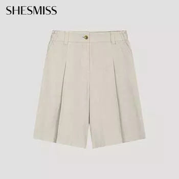 Shs Miss Linen One Tock Half Pants Swwspo21010 Mb melange brown/55