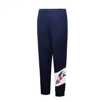 Штаны для бега Li Ning с флисовой подкладкой, толстые, теплые, однотонные, повседневные, для фитнеса, мужские, синие, AKLS392-2 L
