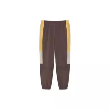 Штаны для бега с цветными блоками LiNing Sport Life, трикотажные, мужские, низ, перцово-коричневый AYKS309-5 M