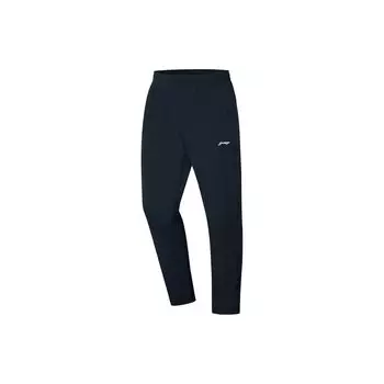 Штаны унисекс из быстросохнущей ткани Li Ning New Star Series с однотонным логотипом, черные AYKT129-1 M