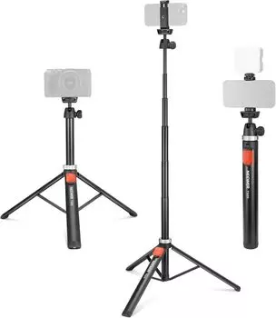 Штатив для смартфона NEEWER 160 см для смартфона и камеры с дистанционным держателем Штатив для камеры Селфи-палка Дорожный штатив Мини-штатив Штатив для мобильного телефона
