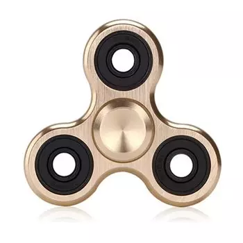 SHULLIN Spinner Aluminum Alloy Hand Spinner Stainless Steel Bearing Stress Relief Time Killer Stress Relief Time Killer Toy Children s (Gold)