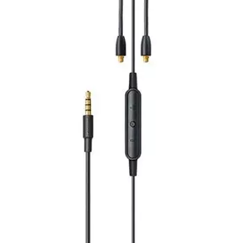Кабель для наушников SHURE SE серии AONIC с микрофоном и пультом управления, совместимый с iPhone и Android, с разъемом MMCX, съемный, с возможностью замены кабеля чёрный