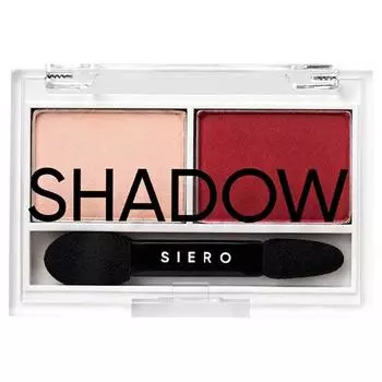 Siero Cosmetics Двухцветные тени для век 2,8 г, 1 шт., нет. 08 О, розовый + спокойный красный