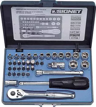 SIGNET Drive 38PC MM Socket Wrench Set 11738 1/4