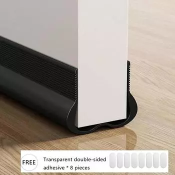 [Silent Sealing] Plastic Door Stop | 1 Roll | Plastic | Silent Sealing | for Office, Bedroom, Air-conditioned Room, Living Room чёрный