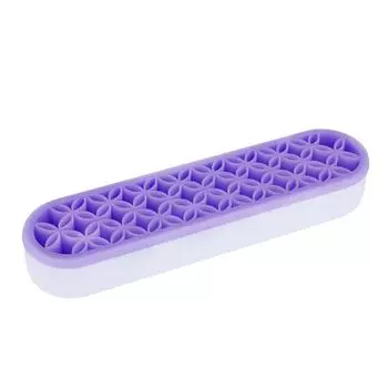 Silicon Nail Brush Makeup Brush Display Stand Rack Storage Case Brush Drying Shelf Brush Holder Make UP Holder Organizer фиолетовый