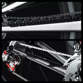 Silicone Bike Chain Sticker Bicycle Frame Protector Chain Guard Sticker Frame Guard Scratch Resistant Protector Bike Accessories чёрный