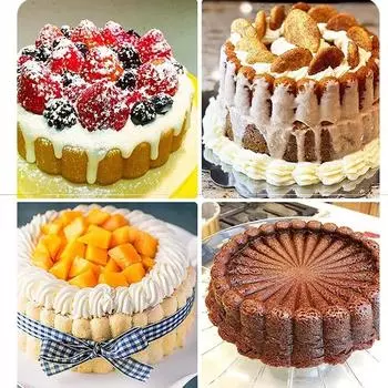 Silicone Cake Mold Bread Toast Shortcake Cake Sponge Mould Square Round Spiral Gear Baking Pan Tray Mold 3D Kitchen Accessories серый