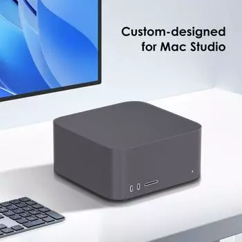 Silicone Case for Apple Mac Studio Hollow Shockproof Sleeve Anti-scratch Protective Cover белый/чистый
