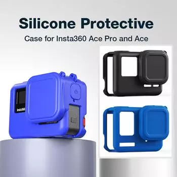 Silicone Case For Insta360 Ace Pro Silicone Protective Case Lens Cover For Insta360 Ace Silicone Case Action Camera Accessories