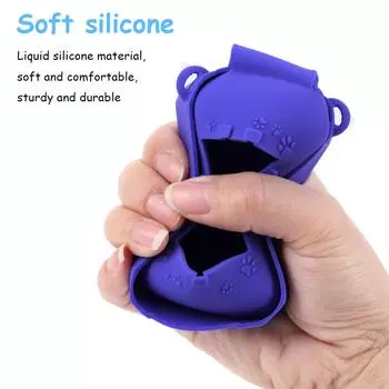 Silicone Cover Case Carrying Travel Case Anti Drop Protective Storage Holder with Lanyard for Bitzees Interactive Digital Pet фиолетовый