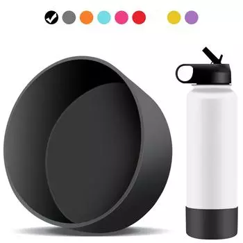 Silicone Cup Bottom Cover Heat Insulation Coaster Sleeve Water Cup Cover Sheath AntiSlip Bottle Sleeve