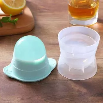 Silicone Ice Hockey Mold Spherical Ice Grid Circular Ice Box Whiskey Ice Hockey Maker Bar Beverage Tool