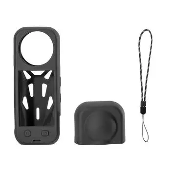 Silicone Lens Cap Anti-Scratch Protector Sleeve for Insta360 X5 Action Camera Accessories