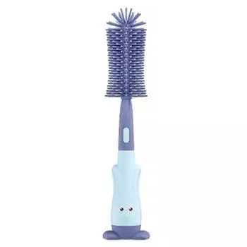 Silicone Milk Bottle Cleaning Brush Rabbit Shape Long Handle Baby Milk Bottle Cleaning Brush Rabbit зелёный