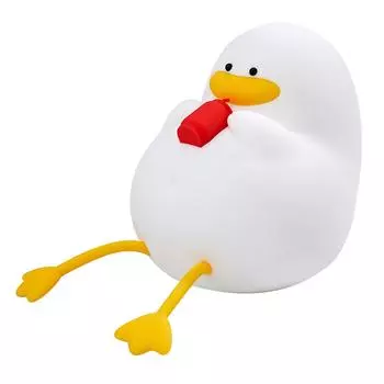 Silicone Night Light USB Charging Adjustable Brightness LED Soft Light Cute Duck Night Lamp with