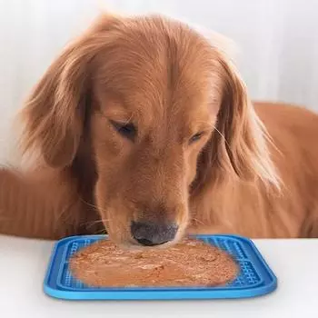 Silicone Pet Lick Mat Dog Slow Feeder with Suction Pet Placemat Antichoking Silicone Feeding Food Bowl Food Dispenser