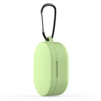 Silicone Protection Cover For Red Mi Airdots Youth Version Earphone Case Sleeve with Hook for Redmi Airdots 2 AVE светло-зеленый