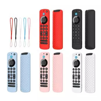Silicone Protective Controller Sleeves for Voice Remote Pro Remote Control Case Skin-Friendly Cover Pouch Accessories белый