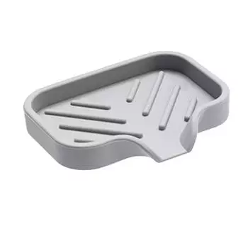 Silicone Soap Bathroom Container Shower Sponge Holder Self Draining Saving Space S