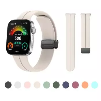 Силиконовый ремешок для Huawei Fit 3, ремешок для бега, черная магнитная застежка, подходит для мужчин и женщин, браслет для Huawei Fit 3, белый ремешок для часов For huawei fit 3 чёрный