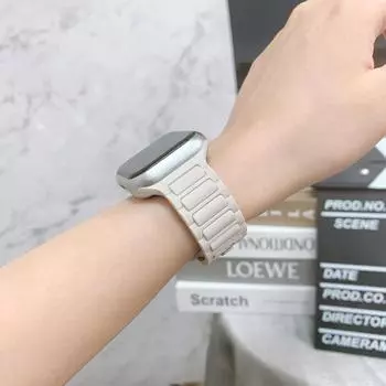 Силиконовые ремешки для часов Apple Watch - мягкие ремешки для часов, совместимые с iWatch 9/8/7/6/5/4/3/2/1/SE/ultra Series, удобные сменные ремешки 38/40/41mm бежевый