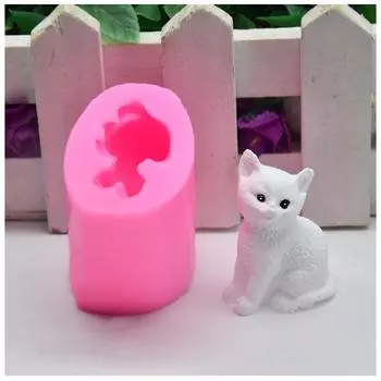 Силиконовая форма 3D «Кошка» для самостоятельного украшения тортов помадкой и муссом