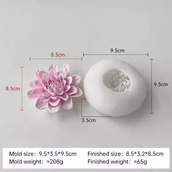 Силиконовая форма для цветов «сделай сам» в виде китайского пиона Paeonia lactiflora, ароматическая свеча, гипсовые украшения, формы для мыла ручной работы
