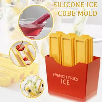 Силиконовая форма для льда Strip Ice Box, автономный магнит для холодильника Ice Box, подходит для виски, коктейлей, соков(6 ящиков для льда, 1 магнит) One Size белый