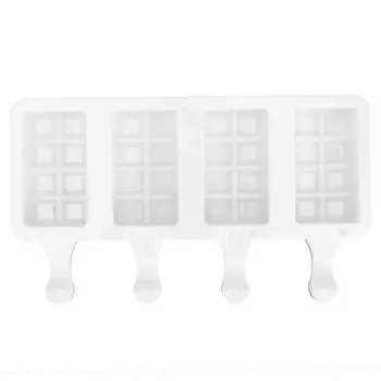 Силиконовая форма для мороженого 4 полости DIY Ice Bar Maker Mold для кухонных принадлежностей Small Size