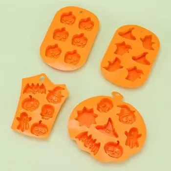 Силиконовая форма «Тыква на Хэллоуин» 6 в 1 для печенья, желе и шоколада 6 hole mix