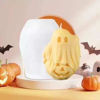 Силиконовая форма Yousheng Ghost Pumpkin для эпоксидной смолы, свечей, мыла, ароматерапии, легко снимаемая форма для выпечки, самодельная смоляная форма для декора на Хэллоуин, ручная работа