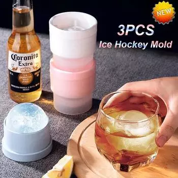 Силиконовая круглая форма для льда, создатель DIY-формы для виски, ледяных шариков, желе, коктейлей, напитков, хоккея, кухонные принадлежности