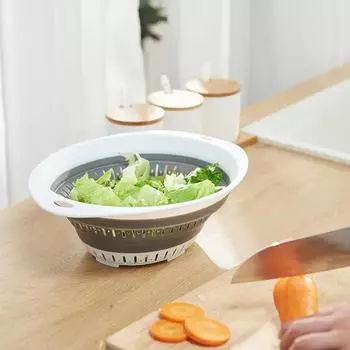 Силиконовая кухонная складная корзина для хранения, складной дуршлаг, сито для фруктов и овощей, кухонный фильтр для сушки, органайзер