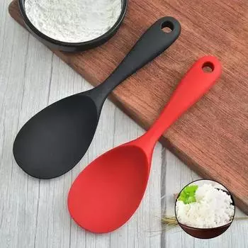 Силиконовая сервировочная ложка кухонный половник антипригарная кастрюля электрическая рисоварка кухонный совок с отверстиями бытовой совок для риса
