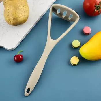 Силиконовая толкушка для картофеля, эргономичная ручка, термостойкая, легко моется, кухонный инструмент для чёрный