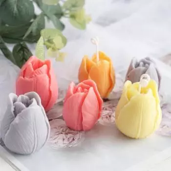 Силиконовые 3D формы для мыла в виде свечей Diy Цветочные свечи эпоксидные формы Ароматические восковые формы для мыла