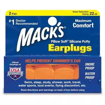 Силиконовые беруши Mack s EarBurs 2 пары Беруши, которые не повредят ваши уши оранжевые [товар]