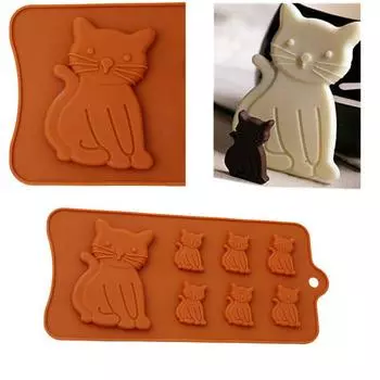 Силиконовые формы 3D милый кот котенок помадное мыло клейкая паста шоколадная кухня аксессуары для выпечки кондитерских изделий коричневый