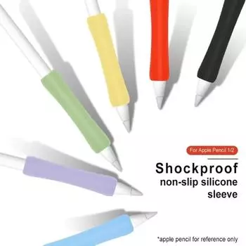 Силиконовый чехол для Apple Pencil 2nd 1nd Защитный чехол для iPad Pencil Touch Pen Grip Holder Sleeve Портативный стилус Ручка Cove чёрный