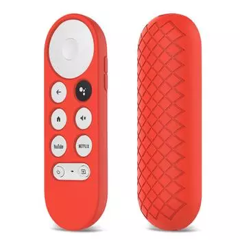 Силиконовый чехол для Chromecast для -Google TV 2020 Voice Remote Противоударный защитный чехол для 2020 Chromecast Voice Remote Shell красный